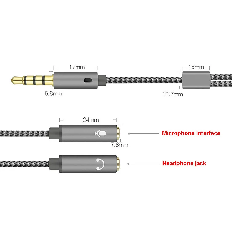 3.5mm Audio Splitter Y Jack 1  - Earphone Splitter Jack recension och pris