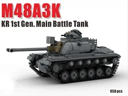 Building Blocks Cold War Period Korean War M48A3K Armored Car Main Battle Tank Soldier Figure Assemble Moc Bricks Kids Toys Gift