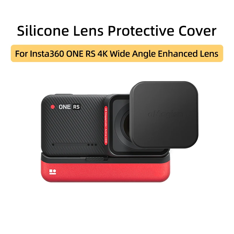 สําหรับ Insta360 ONE RS 4K มุมกว้าง Enhanced เลนส์ซิลิโคนแขนป้องกันฝาครอบเลนส์ Panoramic กล้องกีฬาอุปกรณ์เสริม