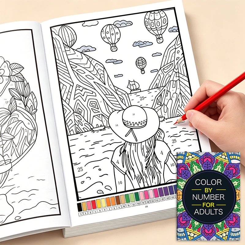 Adult Digital Coloring Book, Relaxing Mandala and Floral Animal Themed Pages, Suitable for Enthusiasts and Challenging Art Activity Workbooks, 32 Different Art Coloring Pages
