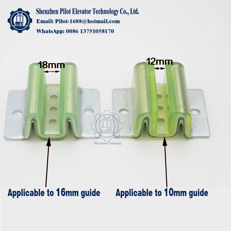 For Mitsubishi Elevator Counterweight Guide Shoes 10mm 16mm Elevator Door Sliding Guide Shoe Lift Spare Parts For OITS  KONE