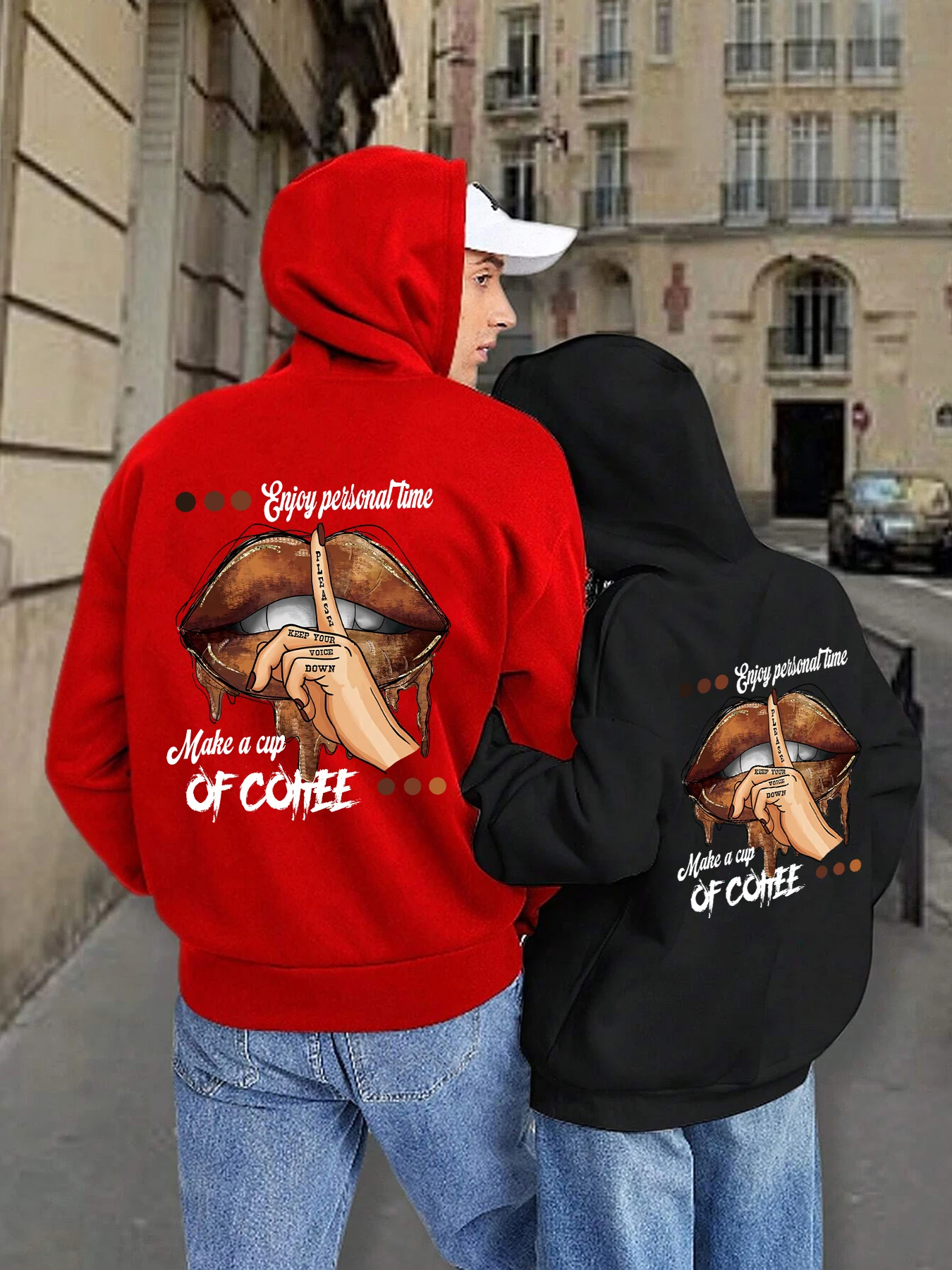 Machen Sie eine Tasse Kaffee Dirty Little Secret Printwomens Hoodies Loose Y2K Hoody Fleece Pocket Hoodie Herbst Frau Sportswear