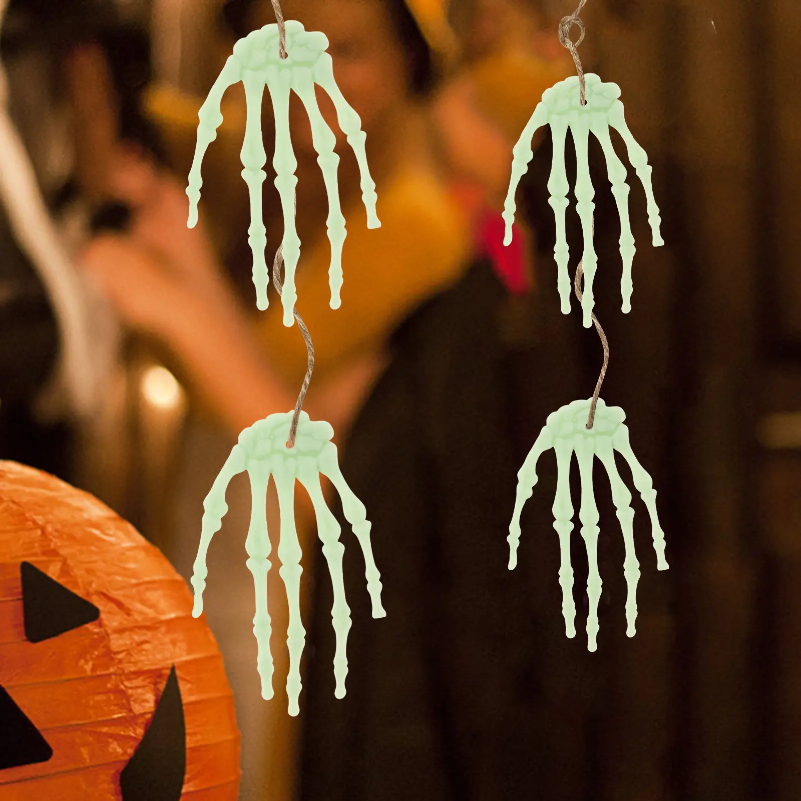 

1Pairs Plastic Hands Hanging Props Realistic Green Hand Decorations for Halloween Party Scary Haunted House