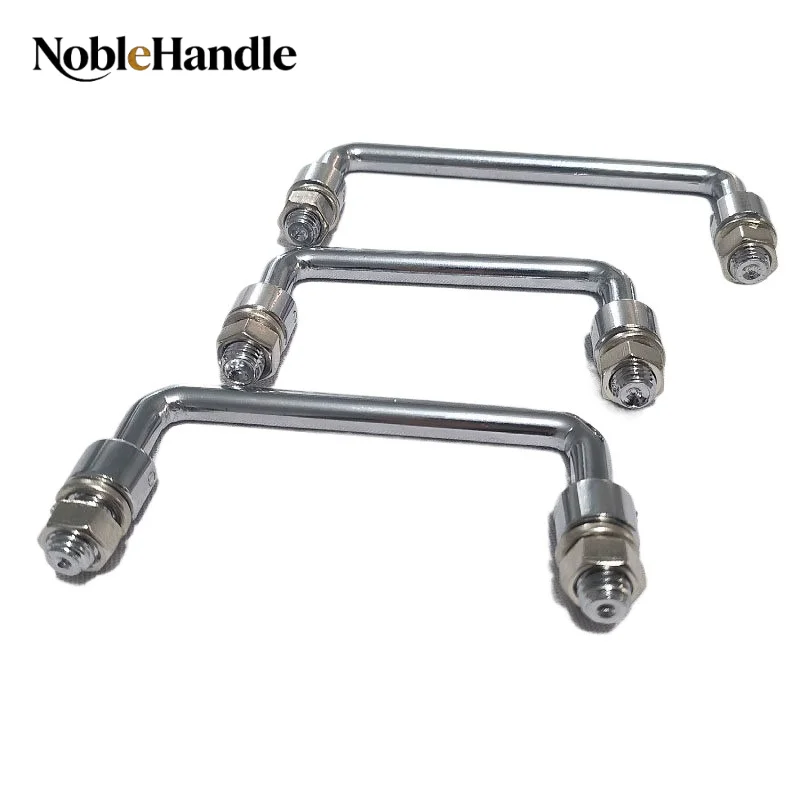 LS506 Foldable Cabinet Handle 304 Stainless Steel Carbon Steel Rotatable Drawer Pull for Toolbox Electric Cabinet