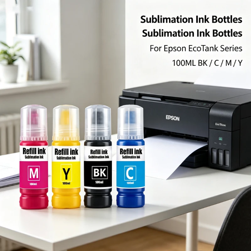 100ml Sublimation Ink Cartridge Compatible with Epson XP600 TX800 ET-2720 ET2760 4700 4760 1500 WF3620 WF3640 WF7610 WF7620