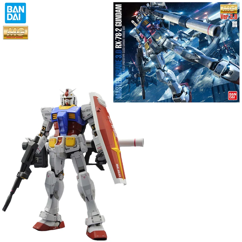 

In Stock Bandai Master Grade 1/100 MG Gundam RX-78-2 Ver. 3.0 Nice Original Assembling Action Figure Model Gift Toys