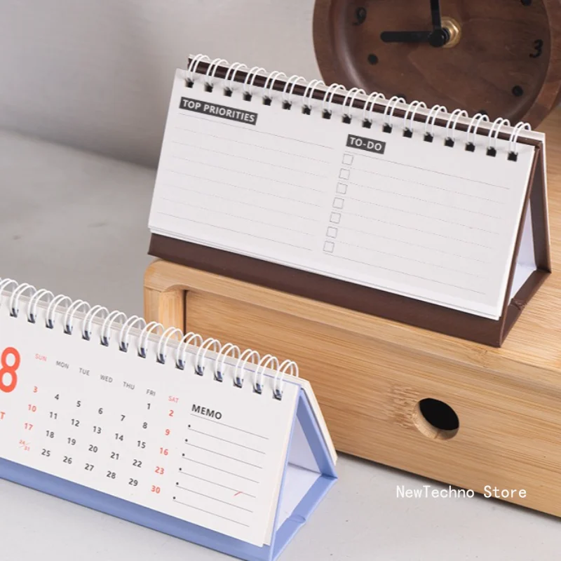 New 2026 Simple Style English Mini long style Desk Calendar Desktop Display Portable Calendar Desktop Decoration Handmade Diary