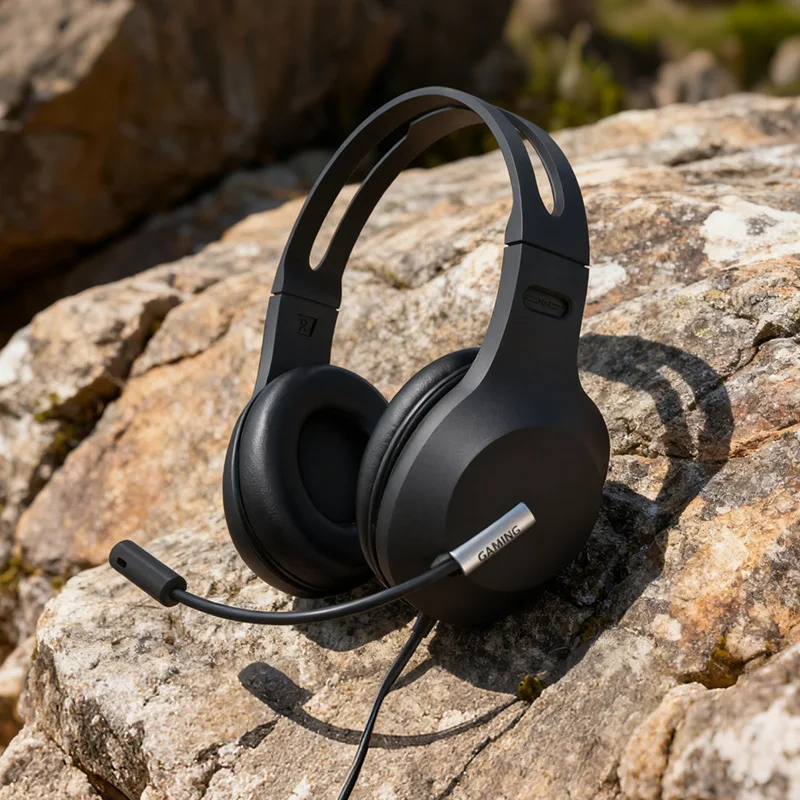 Casque filaire 3.5MM avec micro pour équipement étudiant casque supra-auriculaire adulte pour le travail à distance cours en ligne jeu appels au bureau à domicile