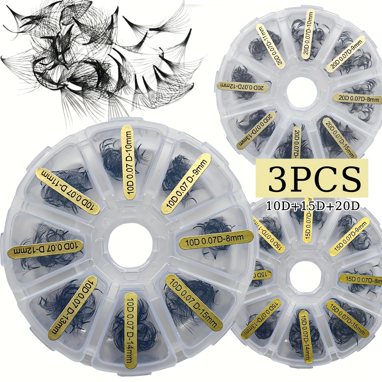 

1440 Вентиляторы, 3 коробки, свободные объемные вентиляторы с заостренной базой, 10D 15D 20D, профессиональные шелковые готовые объемные вентиляторы, острые базовые наращивание ресниц