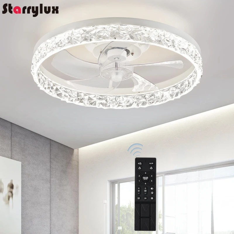 

Modern Luxury Nordic Ceiling Fan with Light Silent LED Fan Lamp Remote Control Dimmable
