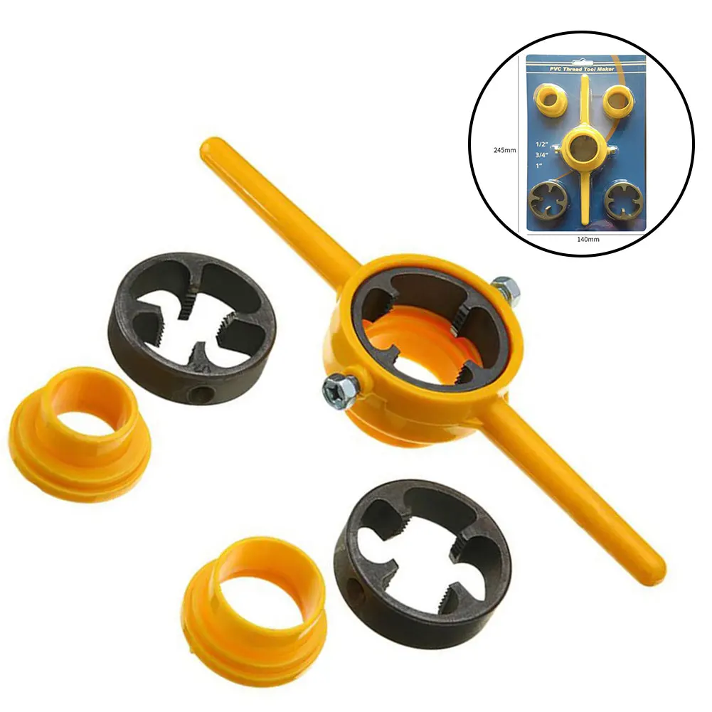 6pcs PVC/NPT Thread Maker Tools Kit 60° Taper Pipe Threader 1/2\