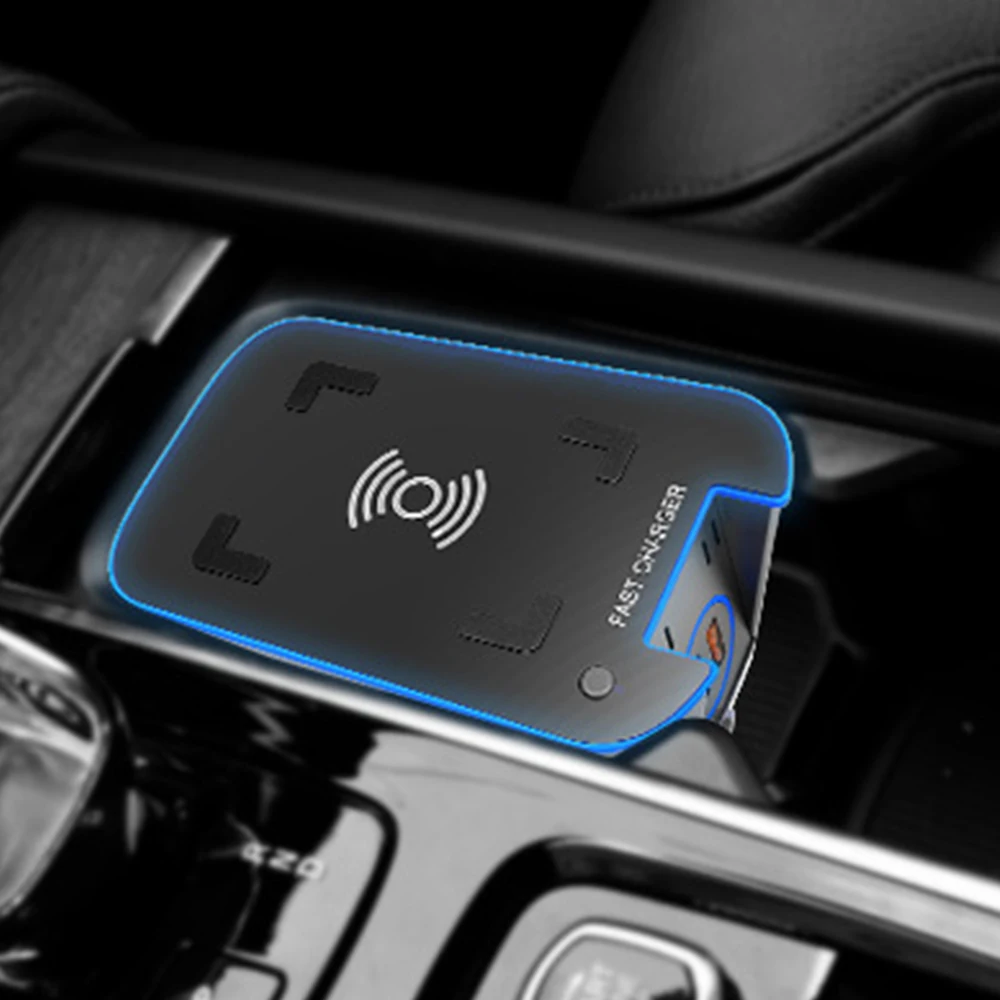 

A30F-Car For Qi Wireless Charger 15W Charging Plate Phone Holder For Volvo XC90 S90 XC60 VC60 2018 2019 2020