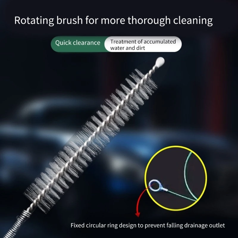 3m Car Sewer Unclogger Cleaning Brush Car Sunroof Long Hose Drain Hole Drain Unclogger Car Pipe Tool Cleaner Auto Accessories