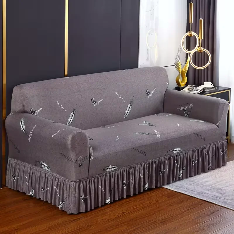 Living Room Universal All-Wrap Elastic Sofa Cover Cover Four Seasons Universal Skirt Sofa Cover Cover Cloth Towel