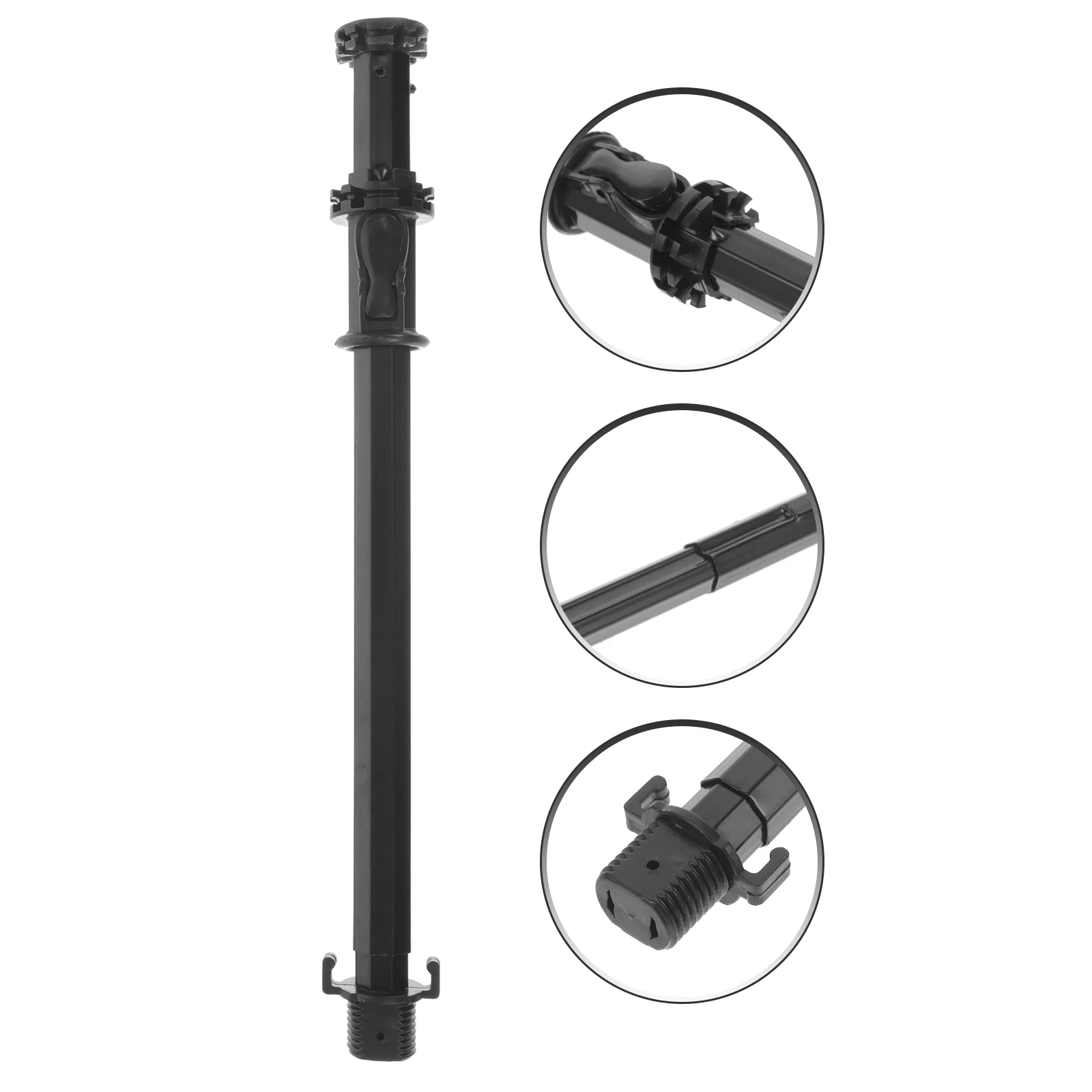 

4 Section Black Shaft for 8/ Folding Umbrella Sturdy Plastic Daily Use Travel UV Rods Fits Most Easy Installation