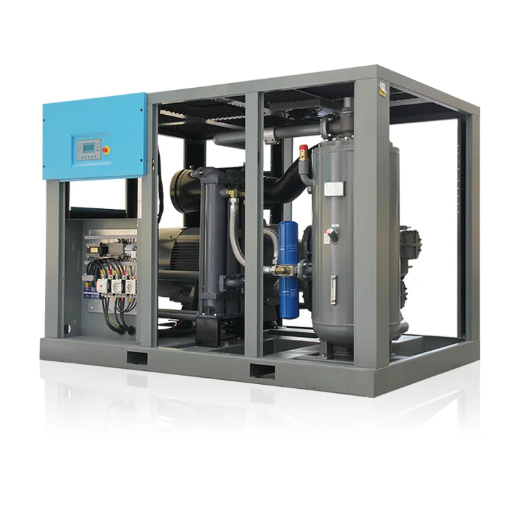 175 HP 132 kW Water Cooled Double Stage Screw Air Compressor for Construction Industry