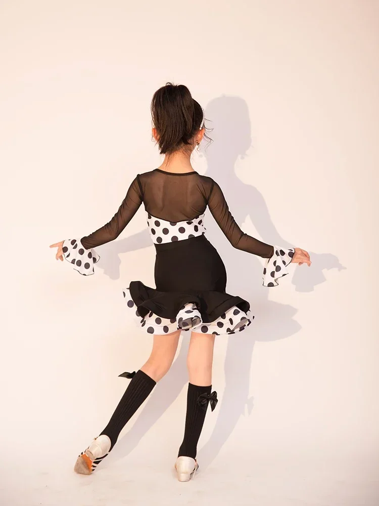 สาวโมเดิร์นละติน Salsa เครื่องแต่งกายบอลรูมปาร์ตี้เต้นรําชุดเด็ก Professional Rumba การแข่งขัน Dancewear หญิง Salsa ชุด