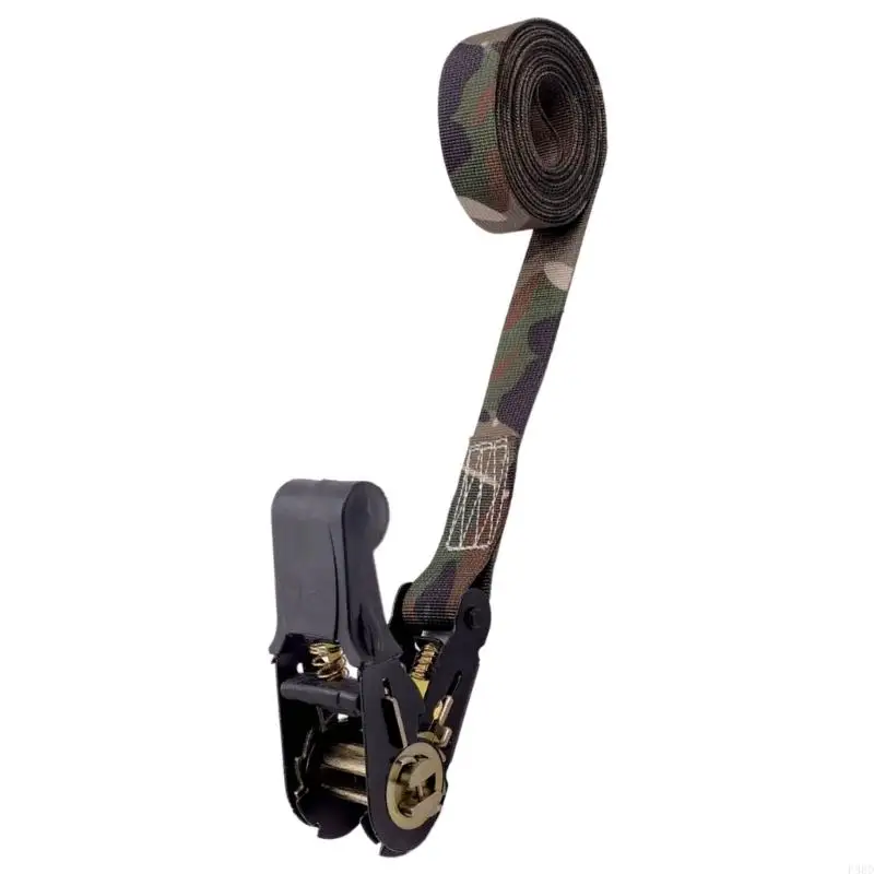  Polyester Cargo Lashing Strap with Ratchet for Vehicle Loads Camping Equipment