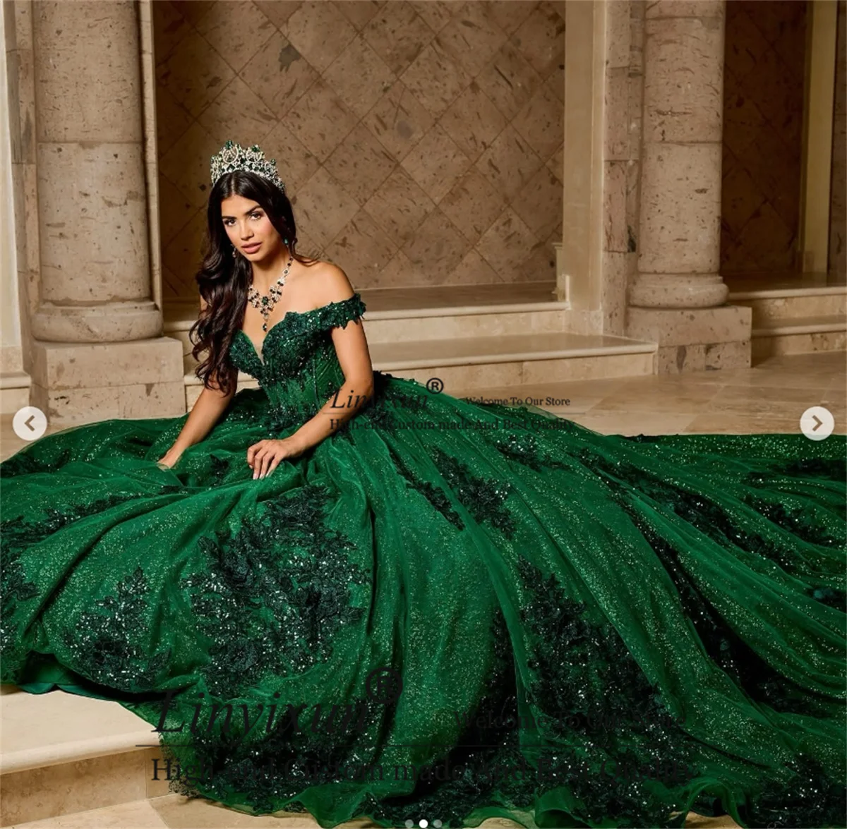 Eelgant 볼 가운 레이스 아플리케 Quinceanera 드레스 오프 숄더 스위트 16 가운 생일 맞춤형 멕시코 Vestidos De 15 Anos