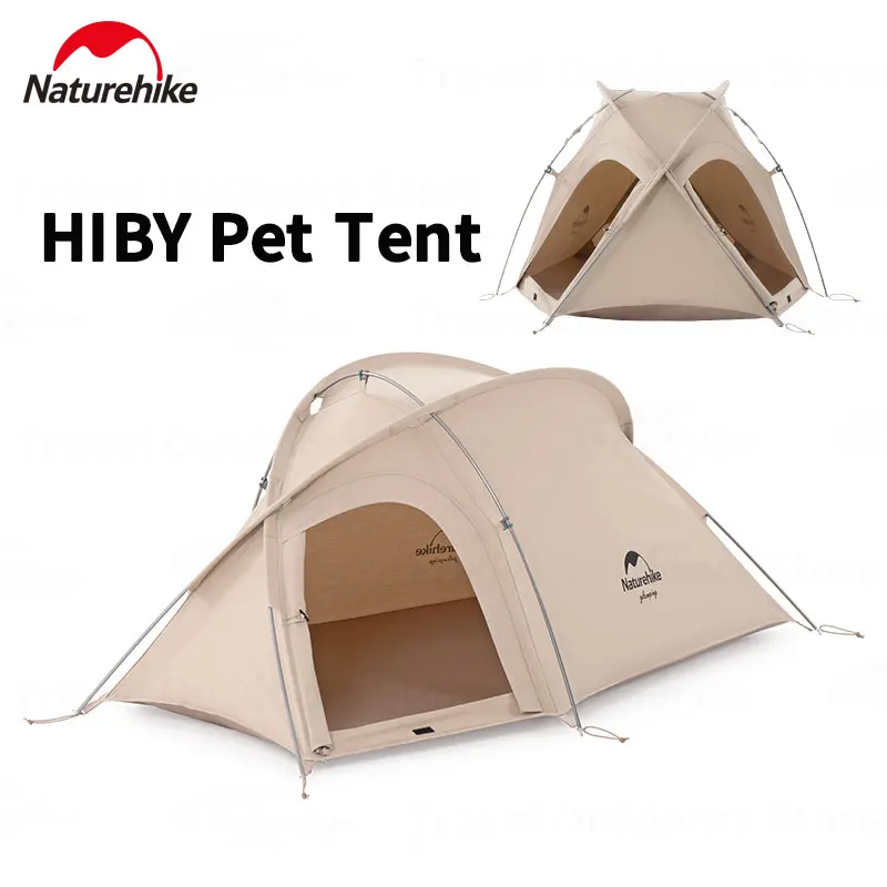 Naturehike HIBY Pet Dog Tent Outdoor Portable Pet Folding Tent PVC Bottom PU3000MM Waterproof Pet Tent Foldable 155*95*65cm