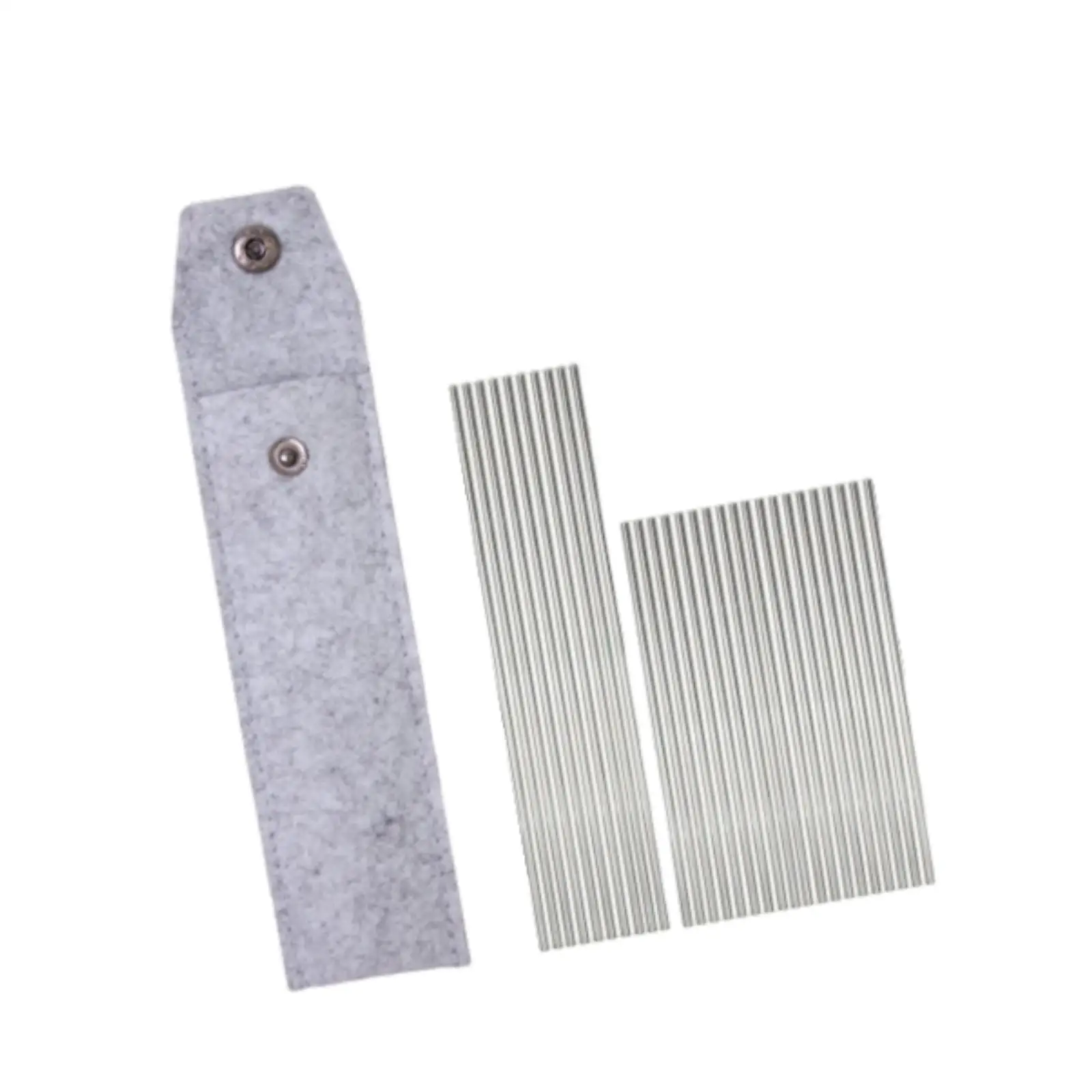 Steel Blocking Pins for Knitting Boards Crochet Blocking Rods Set 20 Short 10 Long with Carry Bag