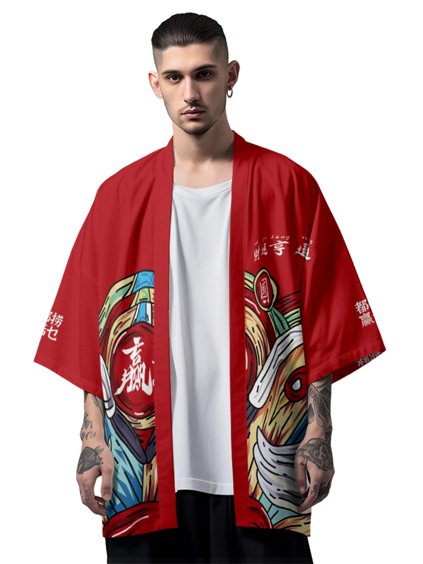 Summer Kimono Men Hawaiian Shirt Fashion Lucky Kimono Beach Cardigan Streetwear Bathrobe Women Yukata Japanese Clothes Haori