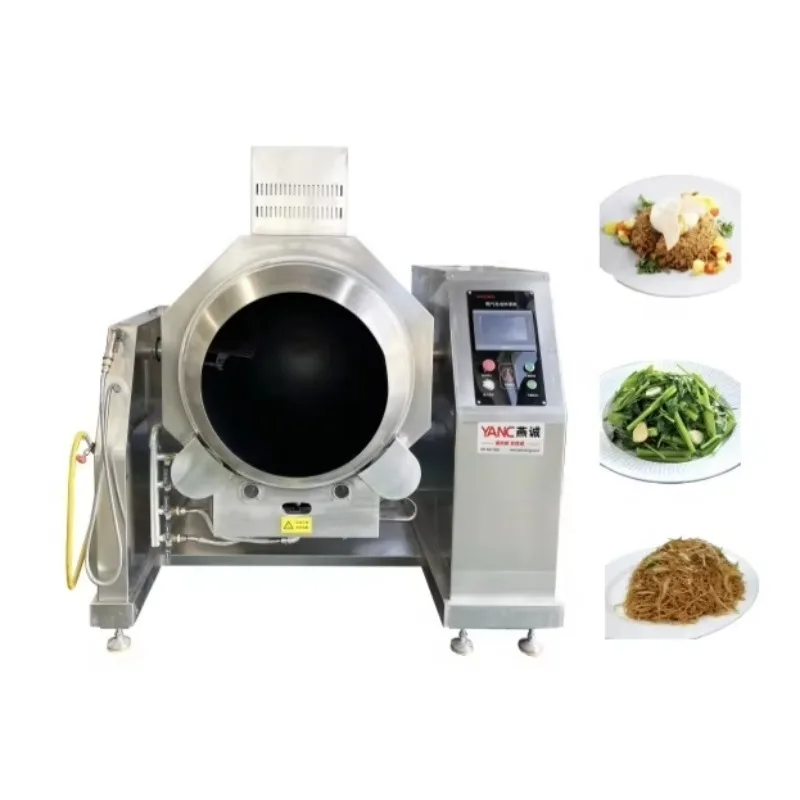 Commercial Automatic Rice Stir Frying Machine Rotating Steel Pan For Kitchens And Restaurants New And Used Condition