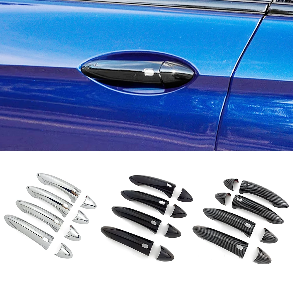 for Buick Encore 2020-2025 Envision Enclave LaCrosse 2017 Black Exterior Door Handle Cover Trim Carbon Decor Chrome Styling