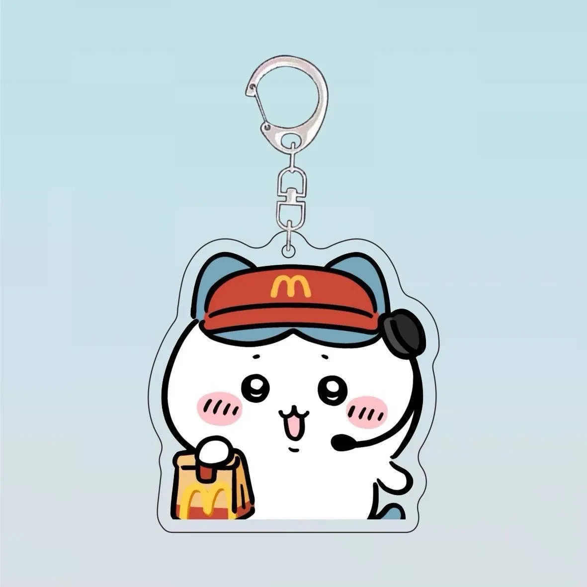 chiikawa keychain Usachi Xiaohachi Q version cute cartoon double-sided transparent acrylic school bag pendant gift