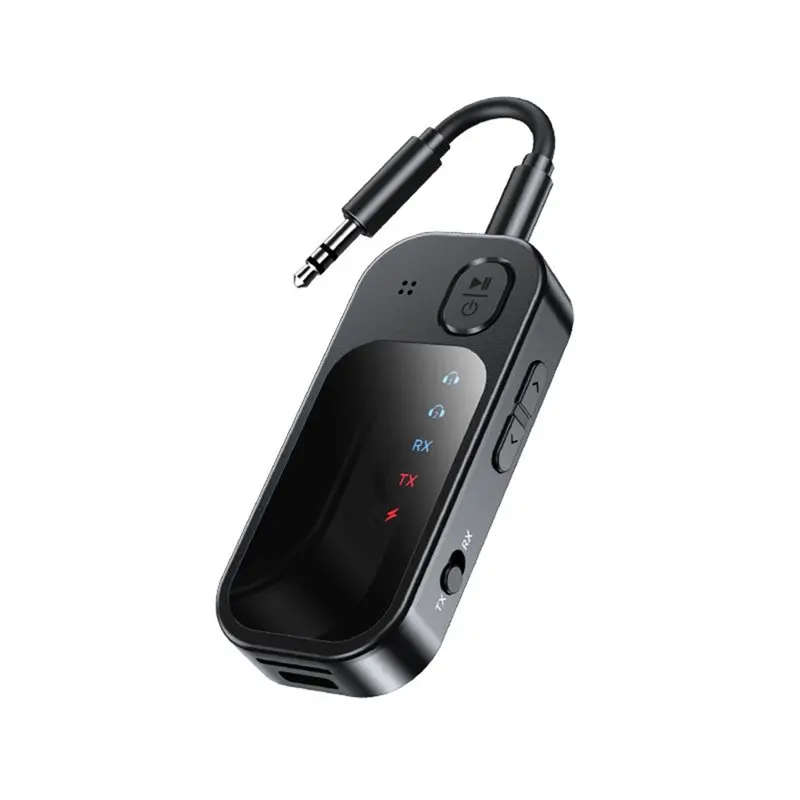 

B03B-HIFI Bluetooth-аудиоприемник 2-в-1 с поддержкой нескольких устройств, 3,5 мм AUX, воспроизведением с TF-карты, Bluetooth 5.4, аудиопередатчик-приемник с микрофоном