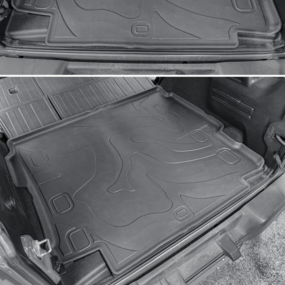 2018-2026 Für Jeep Wrangler JL & 4XE 4-Türer TPE-Fußmatten Kofferraumauskleidung Wasserdicht Rutschfest Allwetterschutz Rückenlehnenmatte – Detail 6