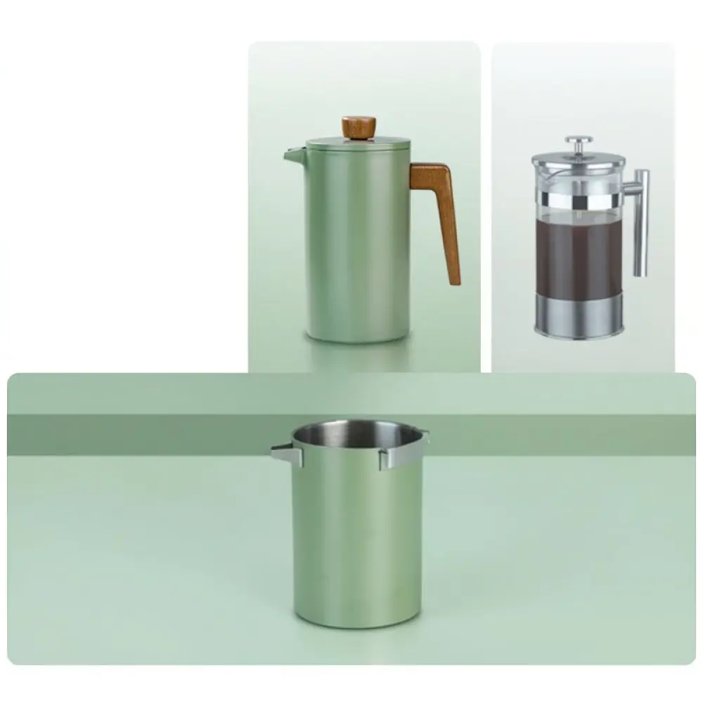 French Press Coffee Maker Stainless Steel Manual Percolator Brewer Tea Infuser Filter Pot Durable Green Coffee Pressing Pot