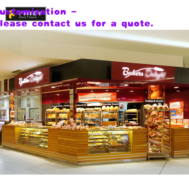 custom.Customized Size Bakery Shop Fitting Furniture Bakery Display Shop Design