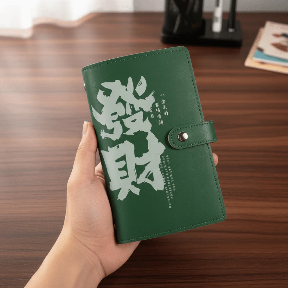 

Бюджетный органайзер-планер для денег, большой емкости, водонепроницаемый, с фиксированными разделителями, для учета наличных, из ПУ, для челленджей по накоплениям