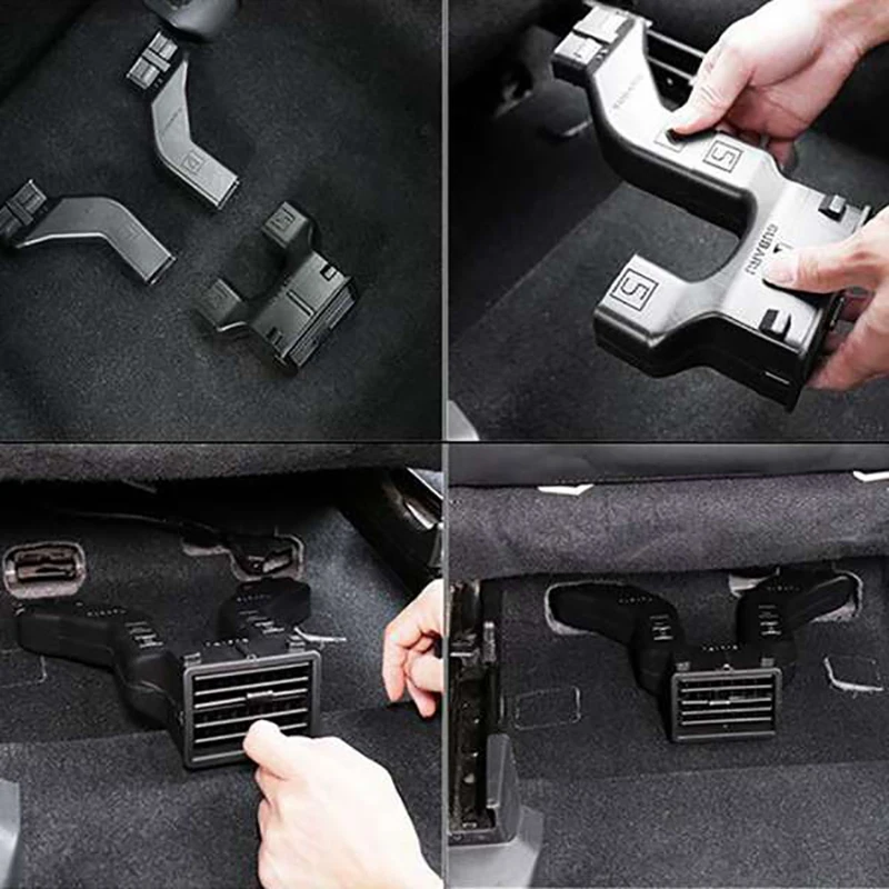 Car Rear Seat Air Conditioner Outlet Vent Blind For SUBARU Forester Outback XV Legacy Impreza 2009-2019 Accessories 2Pcs