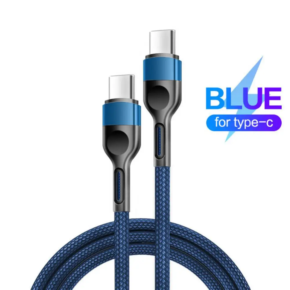 Fast Charging Data Cable 5A 100w Type C to Type C for MackBook Xiaomi iPad Notebook Double USB C to USB C Cable 2m