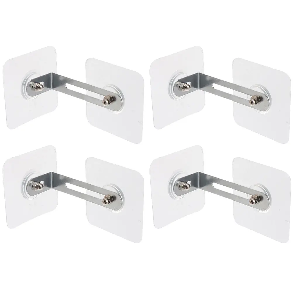 4Pcs Anti Tip Furniture Anchors Heavy Duty Adhesive Wall Mount Safe Secure for Cabinet Bookcase Dresser Protection