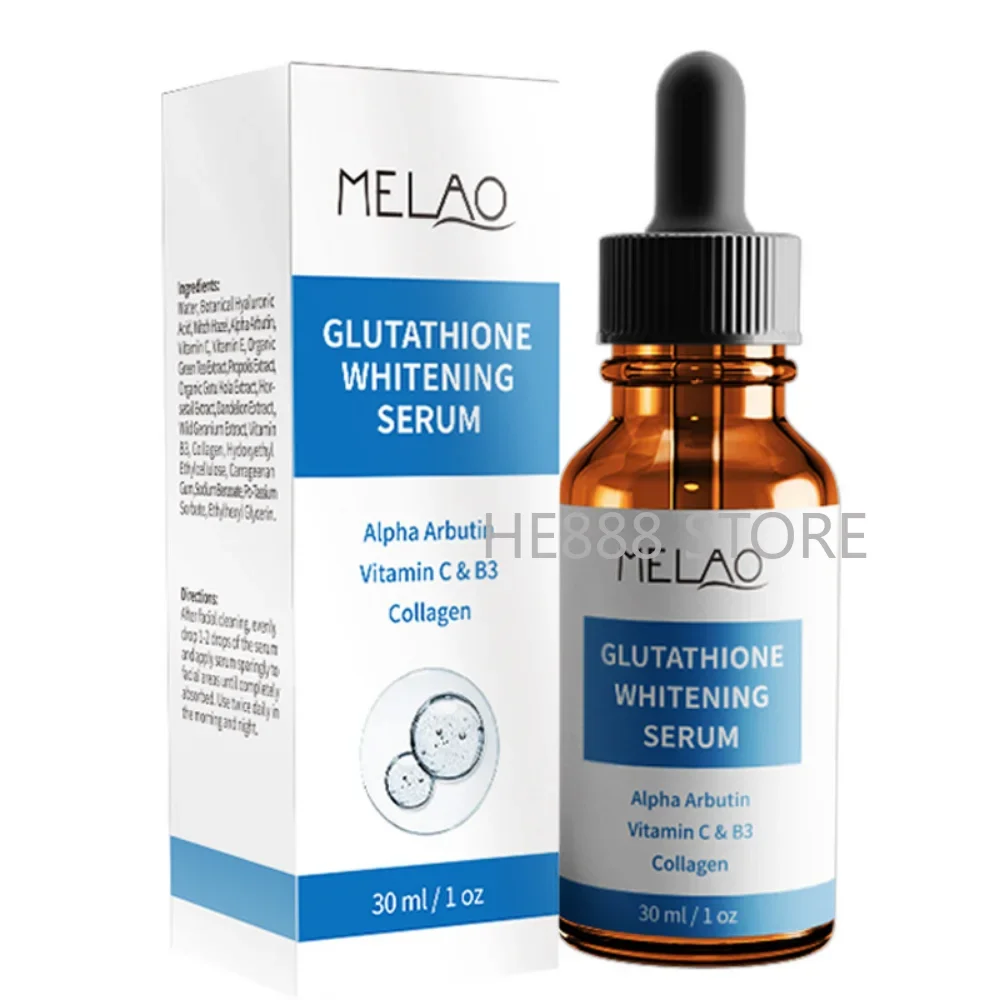 

Glutathione Face Serum 30ml Vitamin C Collagen Lightening Blemishes Reduce Dark Spots Whitening Skin Care Essence