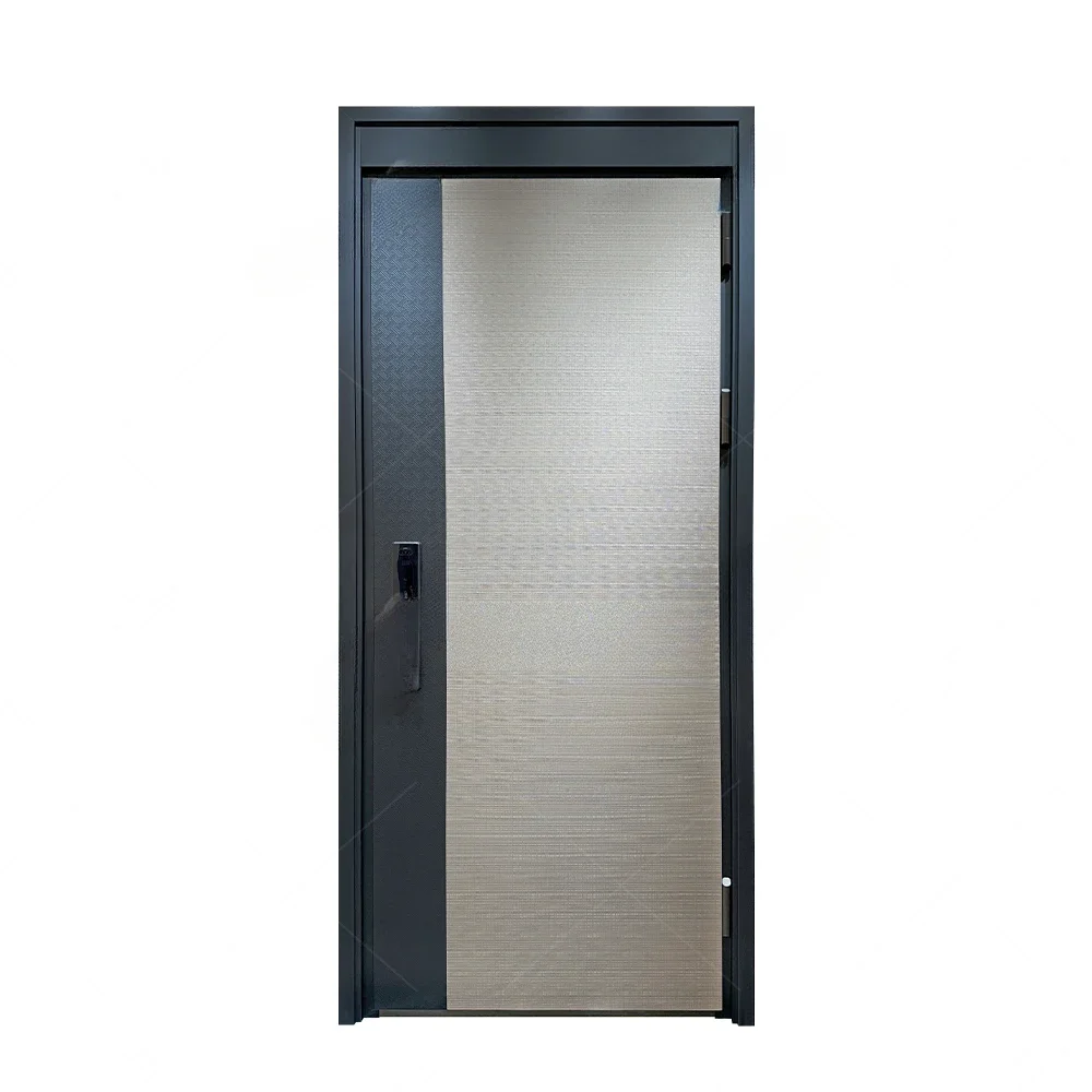 Best Quality Apartment Main Gate Design Solid Wood Entrance Door Aluminum Swing Casement Door