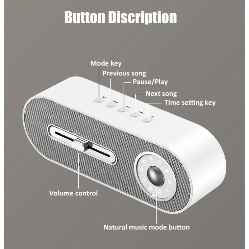 2025 nowy dźwięk snu Subwoofer stacjonarny biały szum Instrument Pc bezprzewodowe głośniki Bluetooth 12H długa żywotność baterii Sound Box