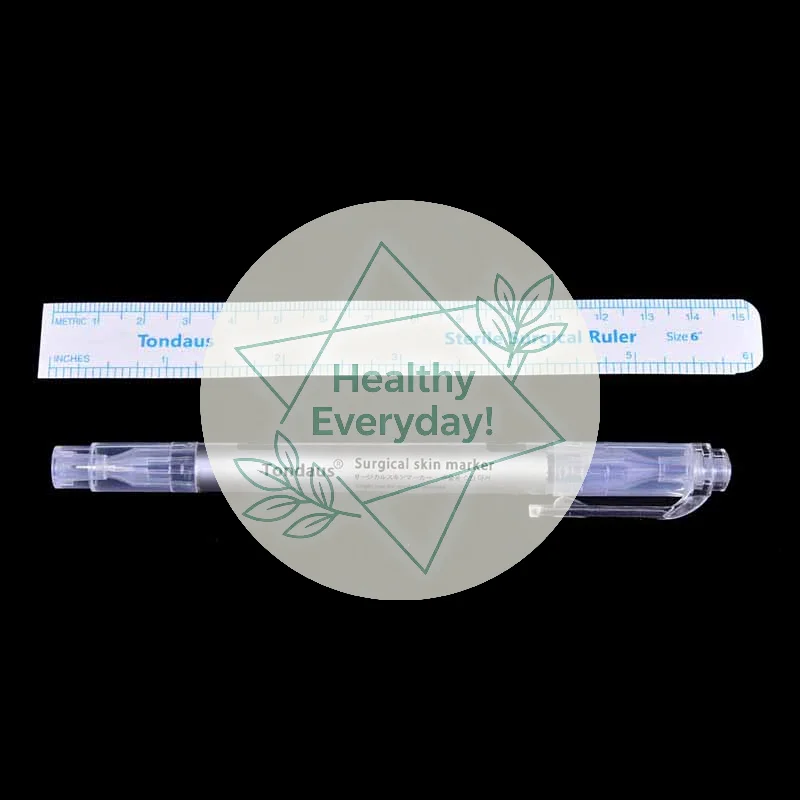 

[HE]Pro Surgical Skin Marker Pen Ruler Scribe Tool Tattoo Piercing Permanent Makeup