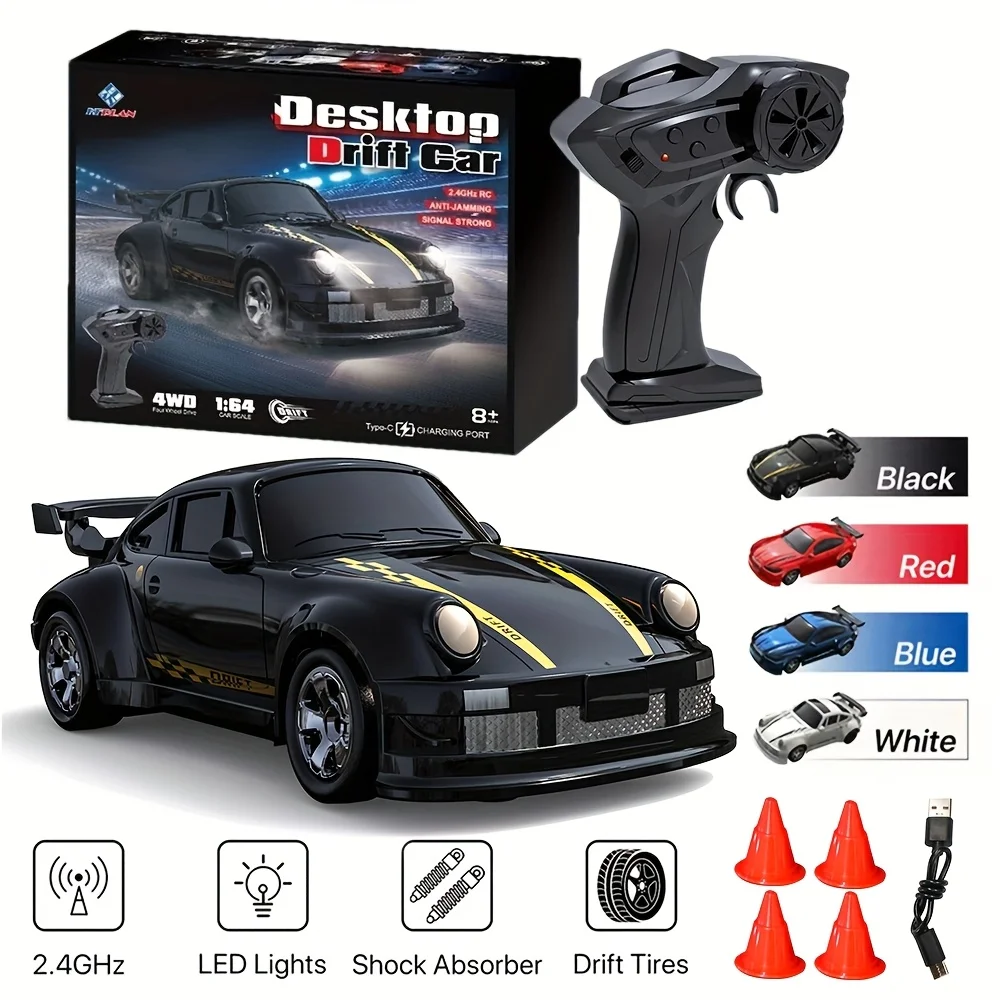 

2025 New KF20 1:64 RC Drift Car 2.4G High-Speed Racing Car Four-Wheel Mini Desktop Remote Control Car children RC Toy Boys Gift