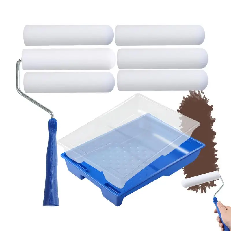 Paint Roller Tools House Painting Applicator Foam Rolling Tool Paint Stick Roller For Home Renovation Craft Work On Cabinets