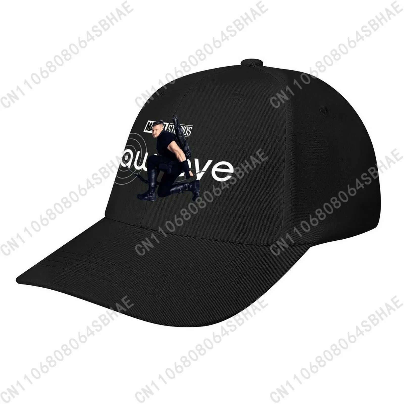 Marvel Hawkeye Baseball Cap Men Women Curved Brim Washed Rubber Print Adjustable Daily Wear Cap Custom Casual Gift Cosplay