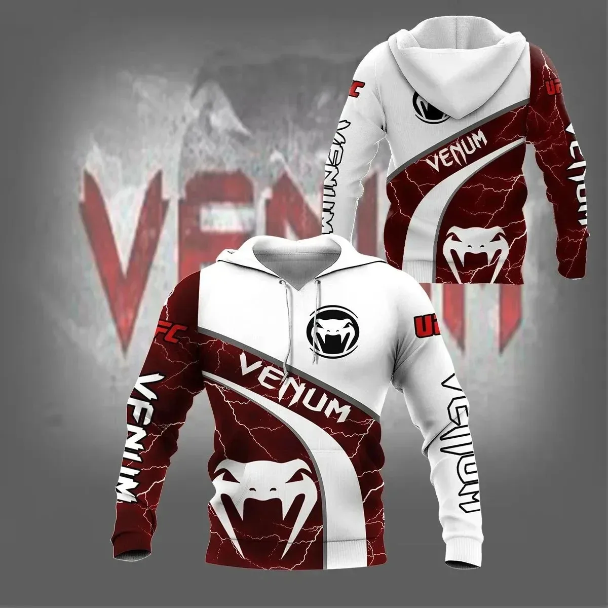 Herren-Sport-Hoodies, Herren-Boxanzug mit dominierendem Wolfmuster, geeignet für Outdoor-Mode, Hoodie, Herrenbekleidung, Oberteile – Detail 5
