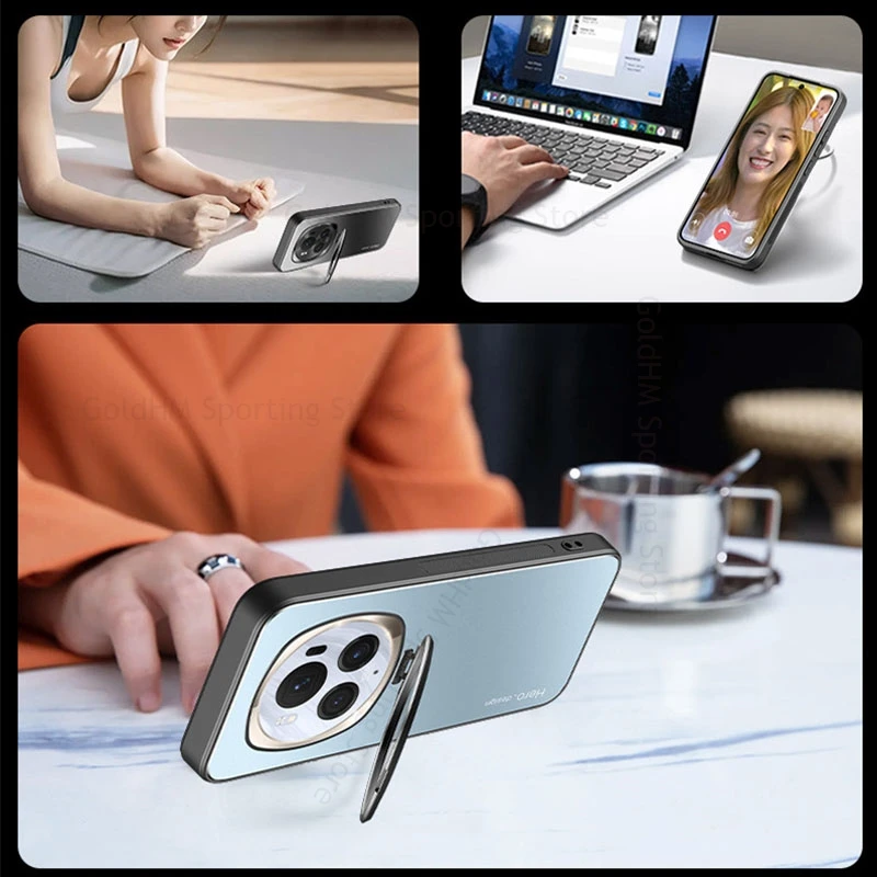 Flip Lens Kickstand Magnetic Matte Tough Case For Honor Magic 7 Pro For Magsafe Magsafing Cover For Honor Magic 6 5 4 Pro Fundas