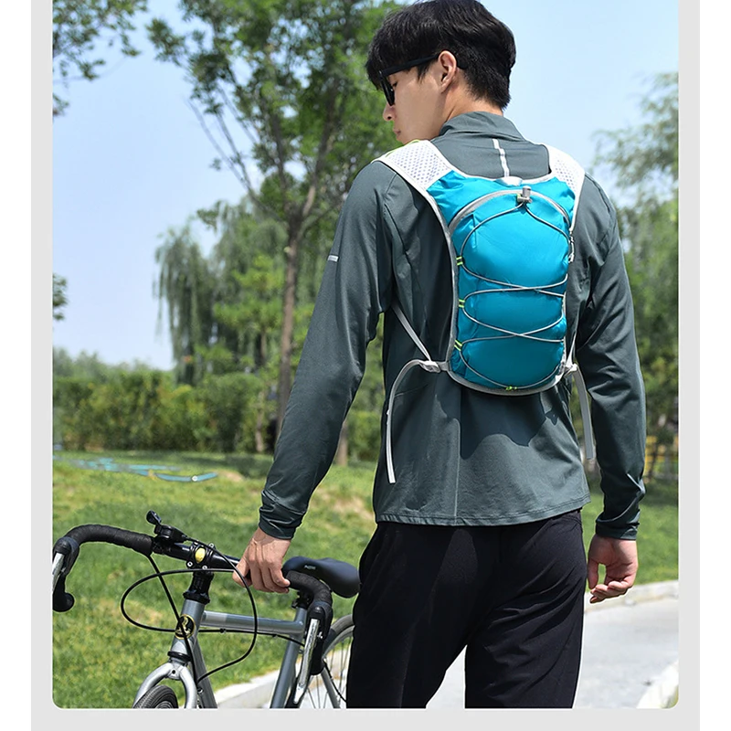 

Легкий велосипедный рюкзак с отделениями, многофункциональная сумка для бега на открытом воздухе, пешего туризма, спорта, велосипеда, марафона