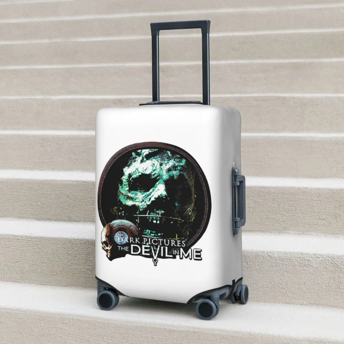 

The Dark Pictures Anthology Game Suitcase Cover Protection Elastic Trip Luggage Protector Covers for 18-32 Inch