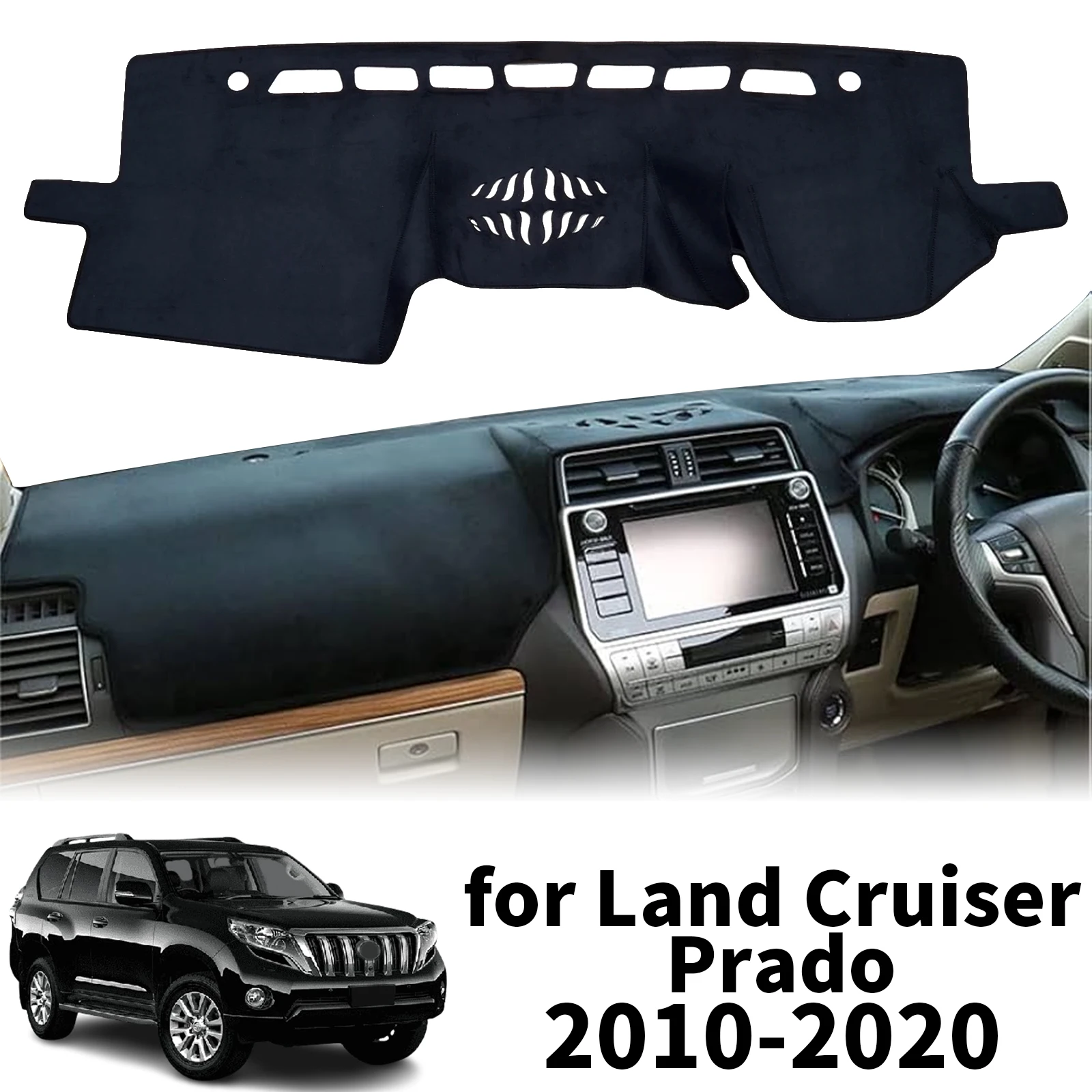 

fit for Toyota Land Cruiser Prado 2010-2020 150 J150 Dashmat Dashboard Cover Pad Protective Carpet DashMat Sunshade Accessories