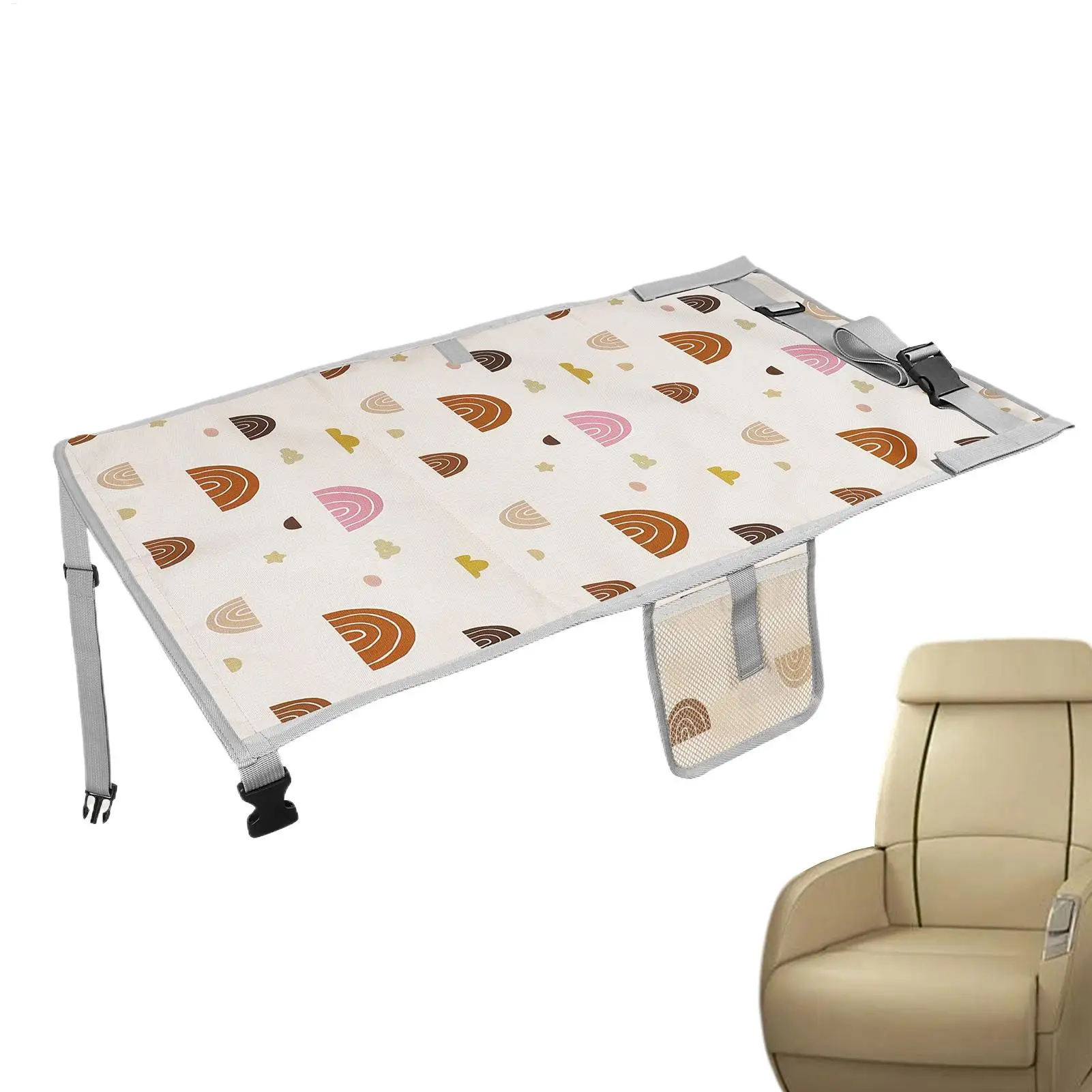 Airplane Seat Extender For Kids Waterproof Baby Airplane Sleeping Bed Foldable Baby Plane Sleeping Pad For Dining High Chairs